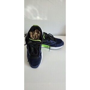 Skechers SN 404031L Blue Black Green Running Shoes Size 4 Pre-Owned